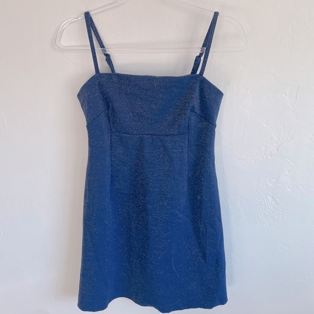 Wild Fable Sparkle Blue Glitter mini dress